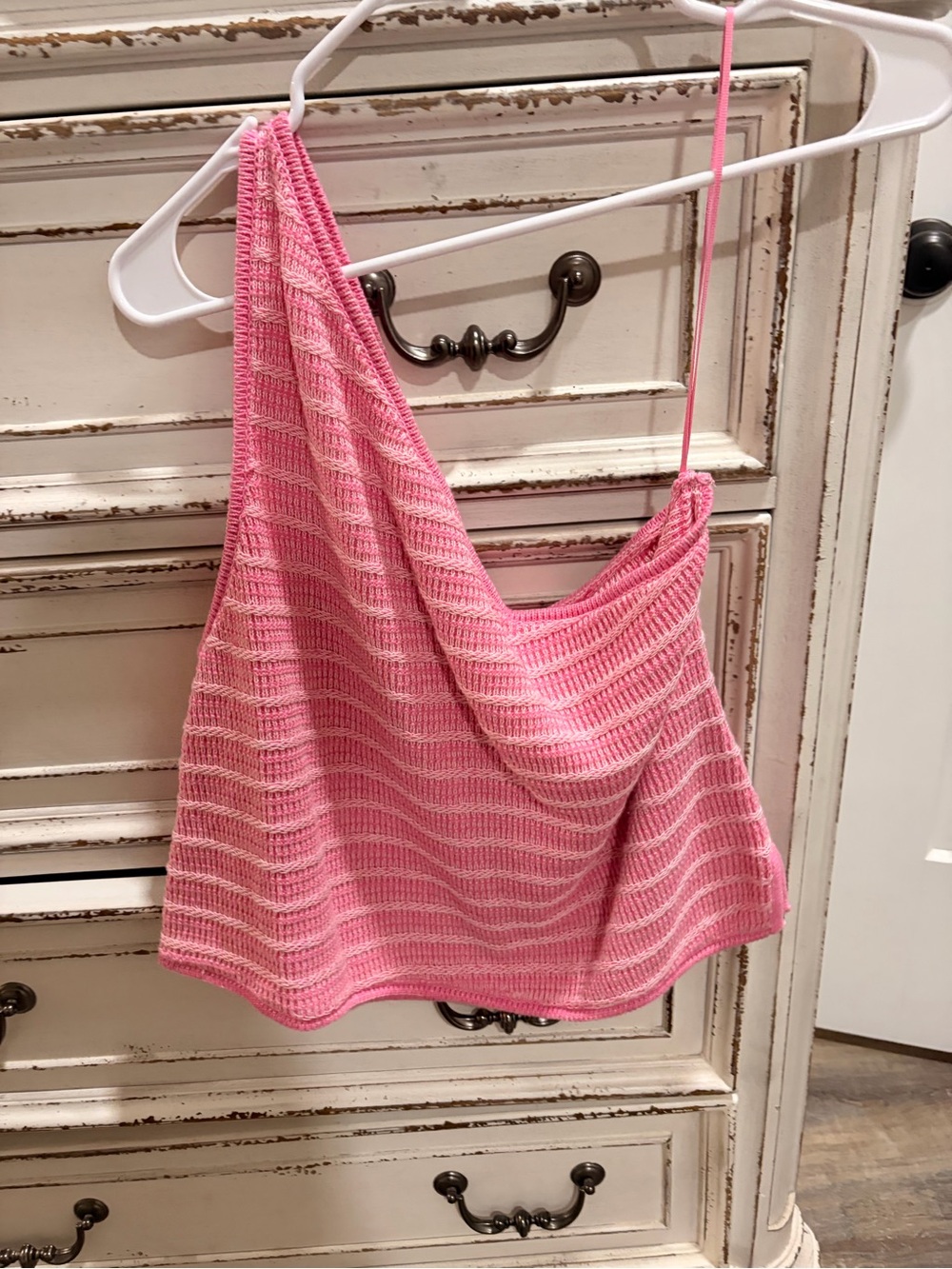 American Eagle Outfitters Pink Knit Cowl Crop Camisole
